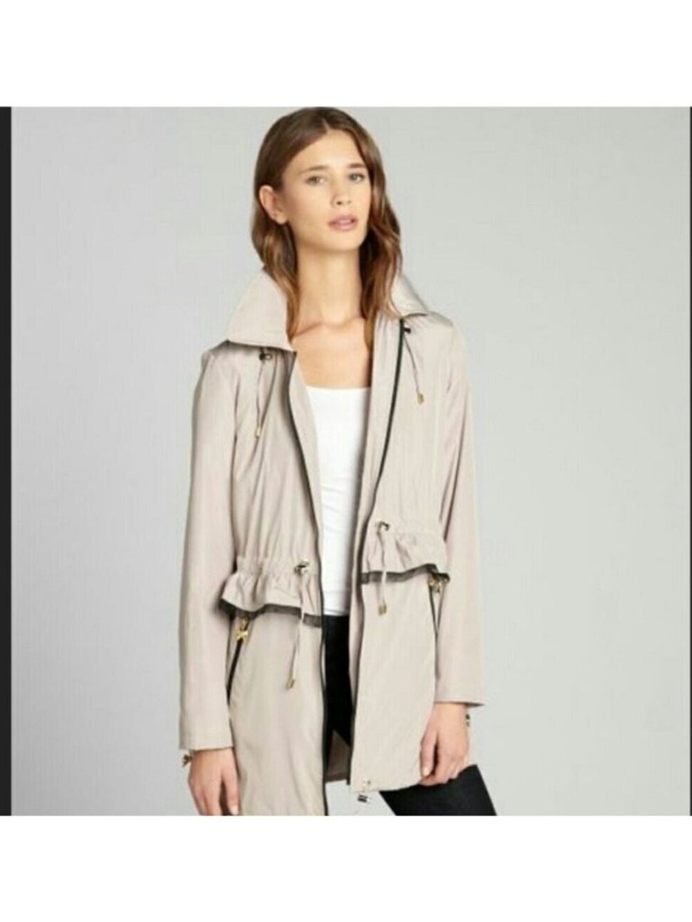 Bestey johnson peplum anorak jacket